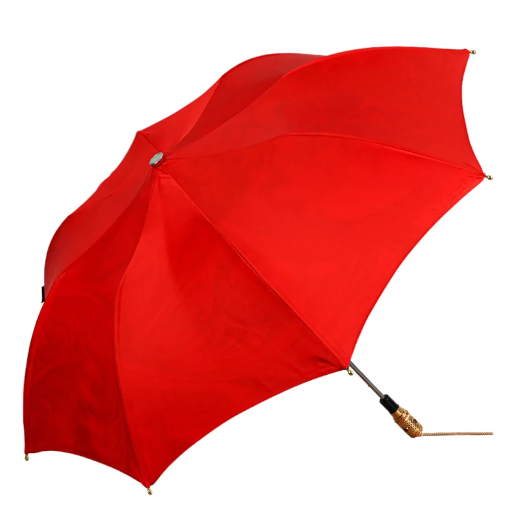 Abstract Red Radiance: Exclusive Umbrella with Abstract Design in Red