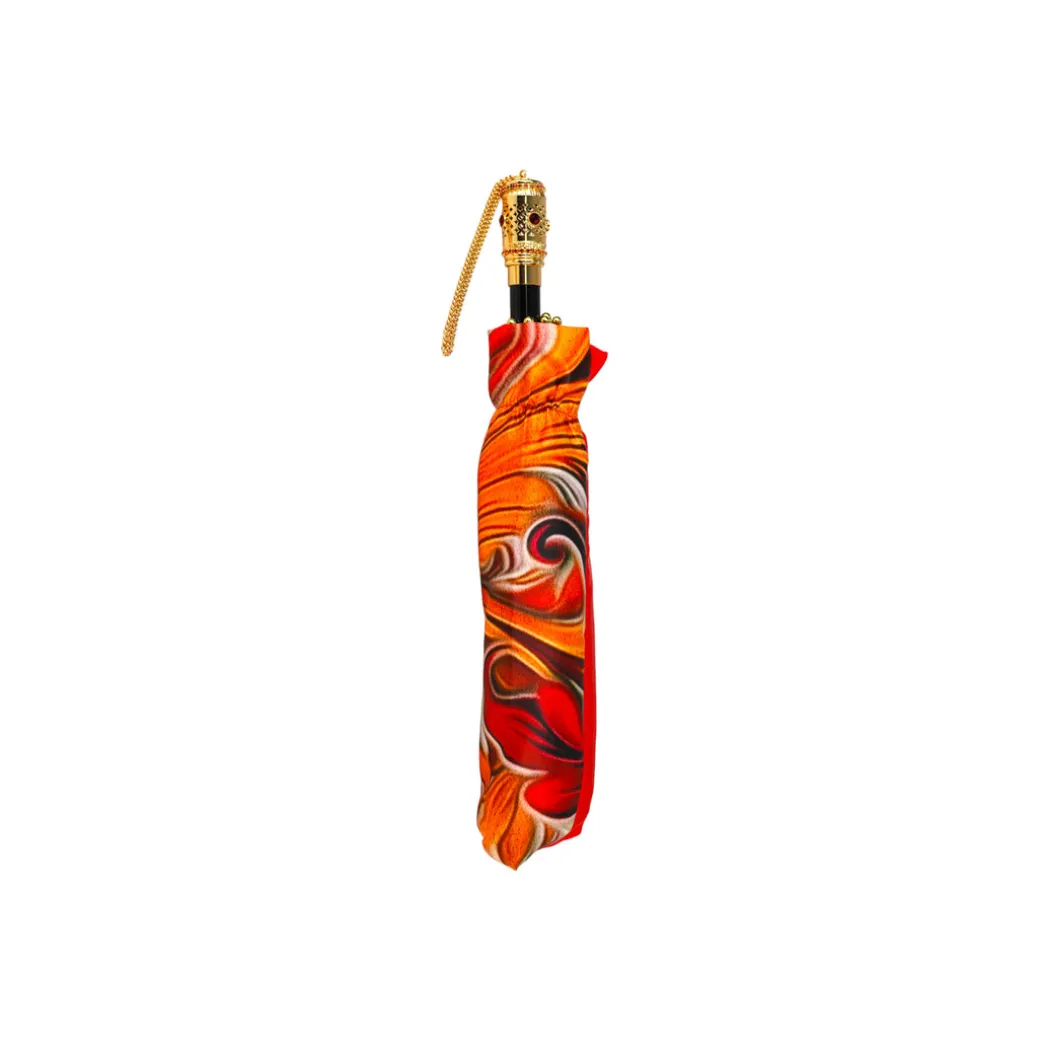 Abstract Red Radiance: Exclusive Umbrella with Abstract Design in Red