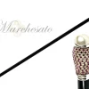 Bastone da passeggio Con Perla e strass Fucsia
