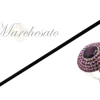 Bastone da passeggio di lusso - pomolo con cristalli fucsia