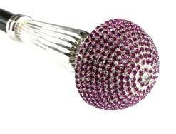 Bastone da passeggio di lusso da collezione - Cristalli fucsia