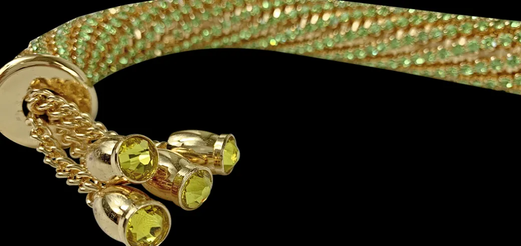 Bastone da passeggio incrostato con centinaia di cristalli eriniti