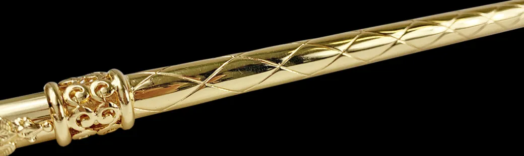 Bastone da passeggio 24k placcato oro di lusso