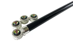 Bastone di lusso con cristalli multicolore
