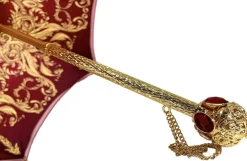 Beautiful Red Women's Umbrella con Stampato Peacock Design Hight Quality Luxury Umbrella