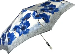Bellissimo ombrello pieghevole con papaveri blu