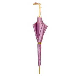 Blushing Elegance: Pink Umbrella with Delicate Floral Accents