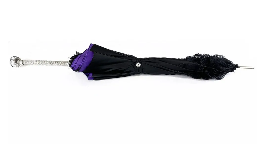 Collezione limitata - ombrello con pizzo nero - esclusivo "ilMarchesat