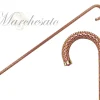 Crook Walking Cane Encrust di cristalli di ametista