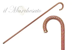 Crook Walking Cane Encrust di cristalli di ametista