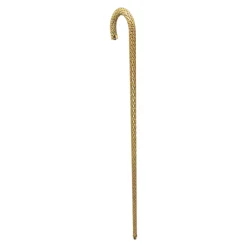 Crook Walking Cane Encrust di cristalli di smeraldo