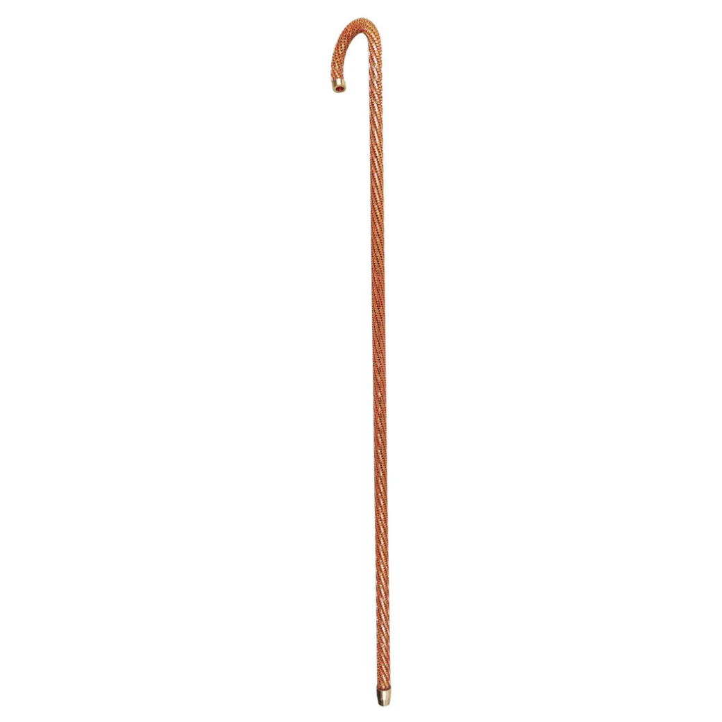 Crook Walking Cane incrostata da cristalli Siam