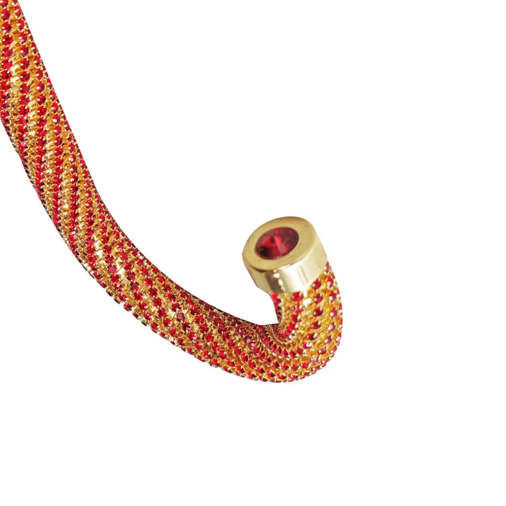 Crook Walking Cane incrostata da cristalli Siam