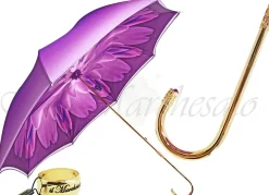 Dahlia Purple Double Canopy - Ombrello da donna di lusso ilMarchesato stilista italiano