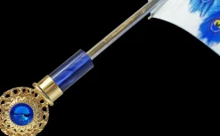 Design esclusivo del pavone con cristalli di zaffiro
