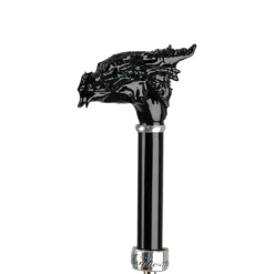 Dragon’s Fury: Black Umbrella with Fierce Dragon Handle