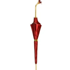 Elegant Floral Umbrella with Exquisite Red Flower Handle