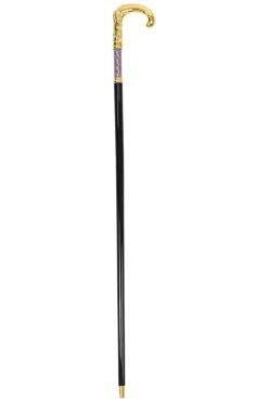 Elegant Italian Craftsmanship: Luxury Walking Cane with 24K Gold Plati