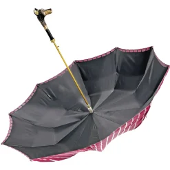 Elegante ombrello - Manico Dobermann placcato oro 24K