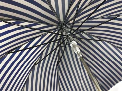 Elegante ombrello blu e grigio a righe - Esclusivo ilMarchesato
