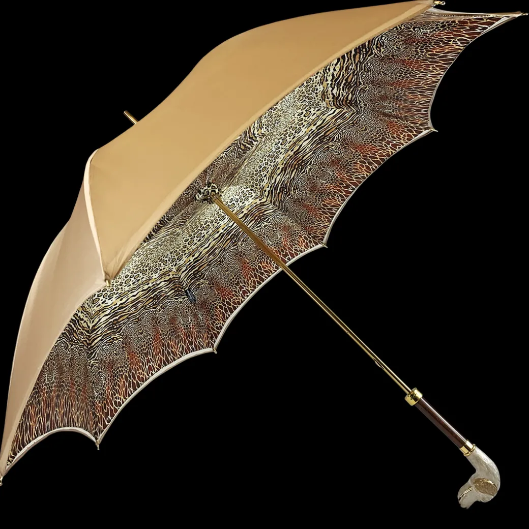 Elegante ombrello in stile Animalier e Cane Smaltato a mano