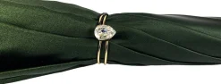 Elegante ombrello verde motivo floreale