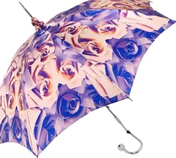 Esclusivo disegno violetto - impugnatura placcata in argento e cristal