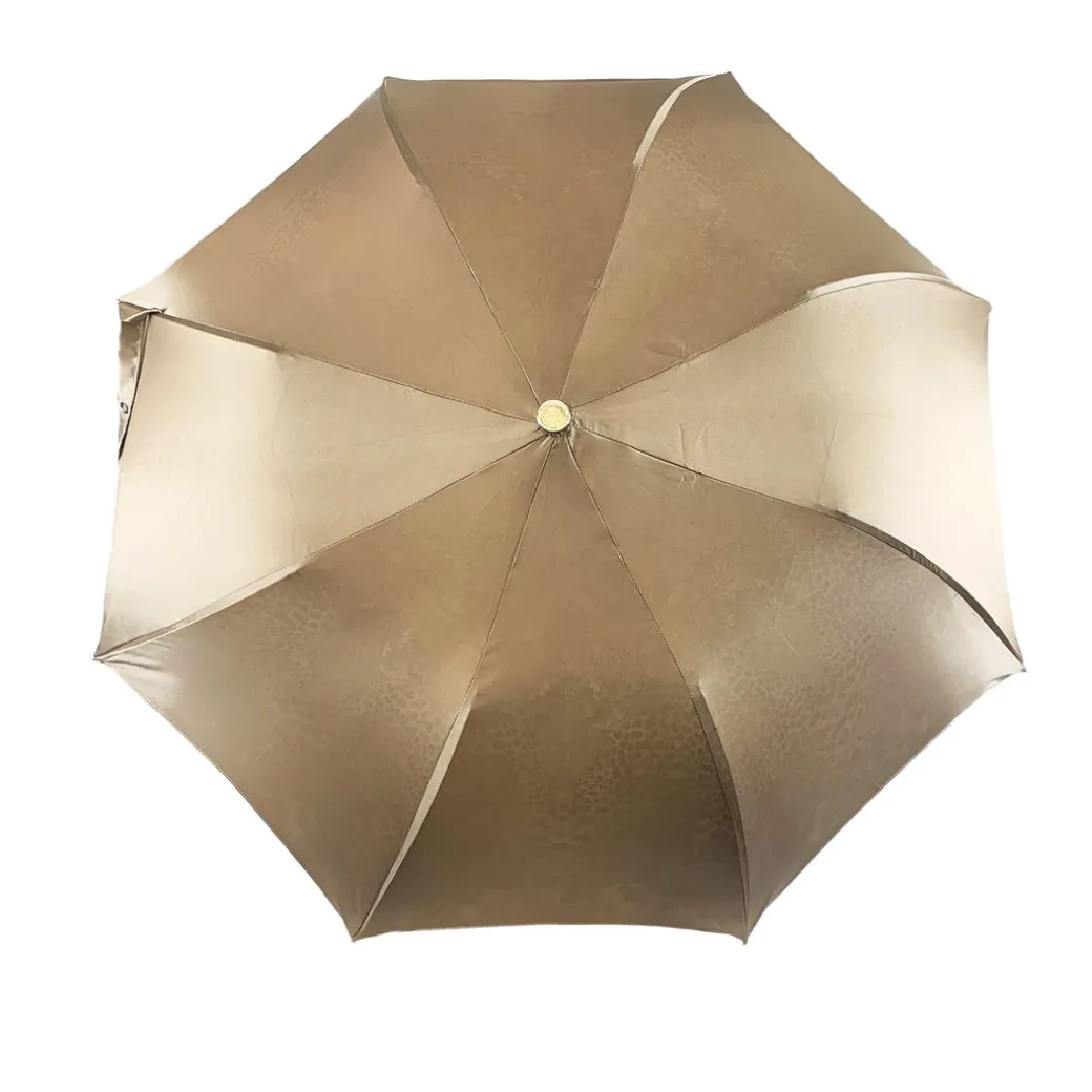 Esclusivo ombrello con Libellula placcata in oro 24K
