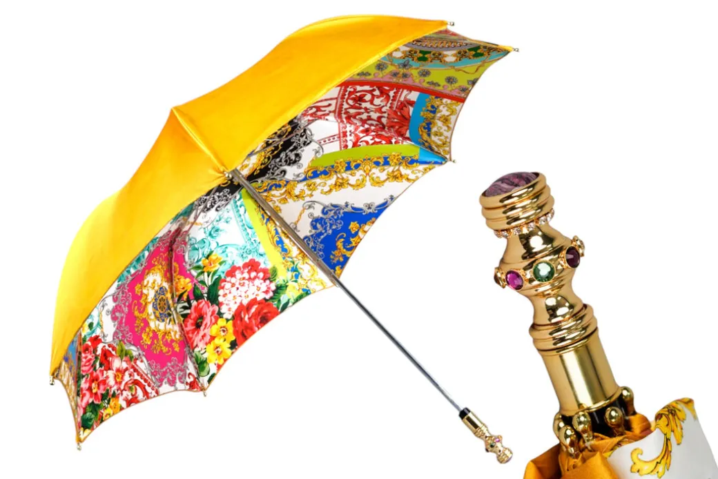 Exclusive Italian collection with gold plated rainbow handle