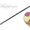 Fantastico bastone da passeggio con cristalli Fucsia