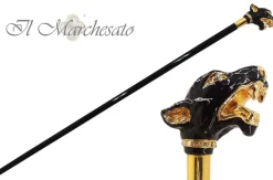 Fantastico Bastone di lusso con manico puma Smaltato