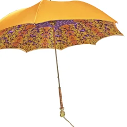 Fantastico ombrello arancione con stampa leopardata
