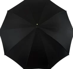 Fantastico ombrello nero da uomo con drago argentato