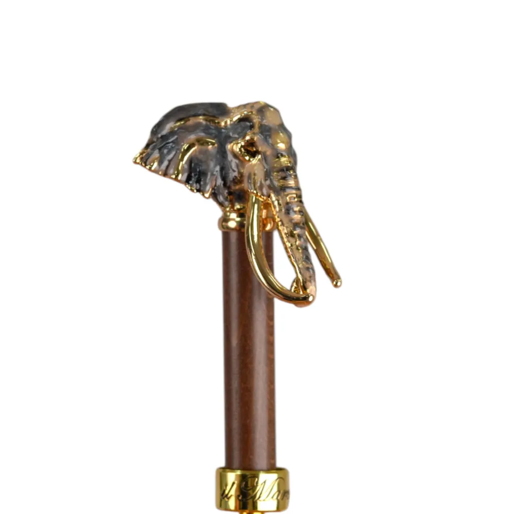 Golden Elephant Umbrella for a Bold and Exotic Look