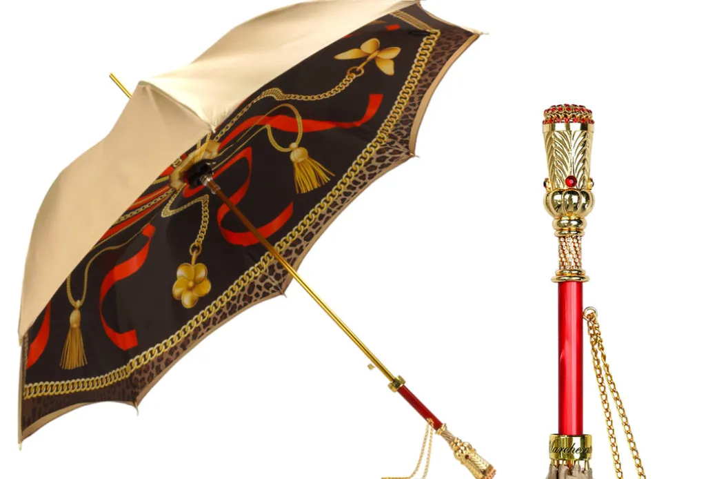 Golden Touch Umbrellas: Exquisite Artisan-Made Canopies with Crystal-A