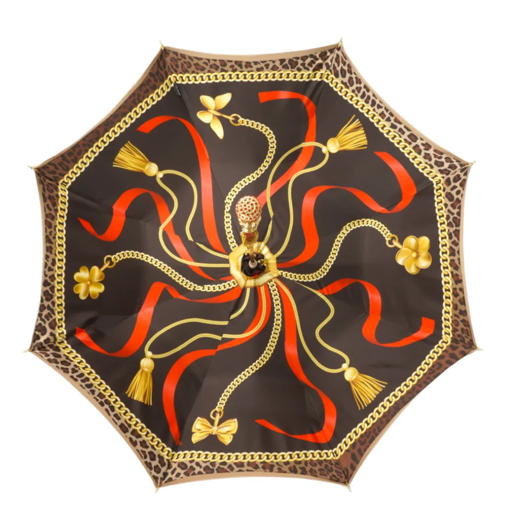 Golden Touch Umbrellas: Exquisite Artisan-Made Canopies with Crystal-A