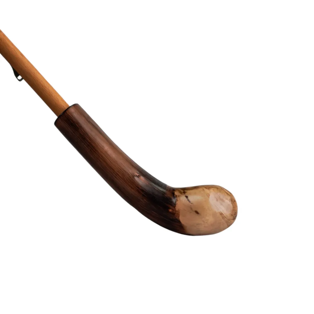 Handcrafted Cotton Umbrella - Natural Chestnut Root Handle il Marchesato Designer