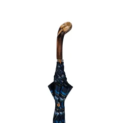 Handcrafted Cotton Umbrella - Natural Chestnut Root Handle il Marchesato Designer