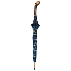 Handcrafted Cotton Umbrella - Natural Chestnut Root Handle il Marchesato Designer