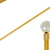 Handmade Topaz Crystal-Encrusted Walking Cane