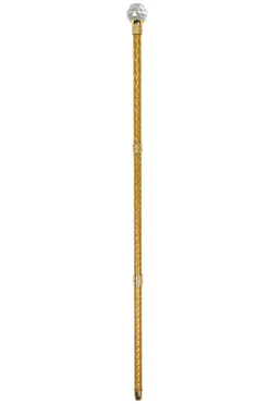 Handmade Topaz Crystal-Encrusted Walking Cane