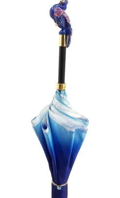 il Marchesato Blue Peacock Umbrella Ombrello da donna alla moda eccezionale