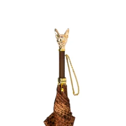 il Marchesato Umbrella with 24K Gold plated Cat Handle