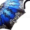 Impressionante fiori azzurri, Ombrellone Ladies Fashion Ombrelli fatti a Mano in Italia