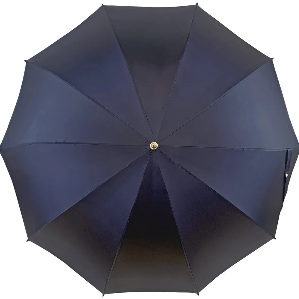 Impugnatura da aquila 24k - Elegante ombrello blu