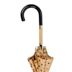 LIMITED COLLECTION - Jaquard polka dot gold umbrella