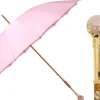 LIMITED COLLECTION - Pink Umbrella with Gold-Plated Handle and Quartz