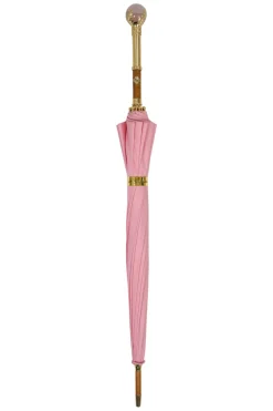 LIMITED COLLECTION - Pink Umbrella with Gold-Plated Handle and Quartz