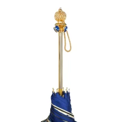Luxury in Rain: Handmade Umbrellas featuring 24K Gold-Plated Crystal H