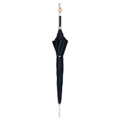 Luxury Umbrella with Bold Stripes and Gem-Encrusted Handle